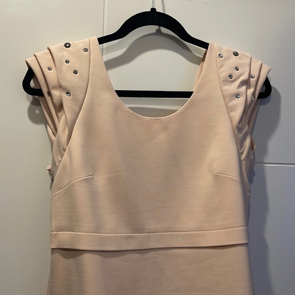 Maje midi dress in light pink with detailed shoulders- women’s dress - Picture 1 of 7